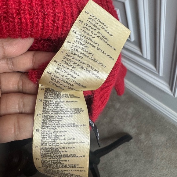 Scotch & Soda Red V-Neck Women's Sweater - Picture 13 of 13